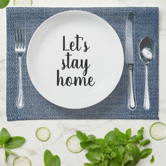 Linge De Cuisine Couverture de table pour le dîner sur toile de jea (Plié)