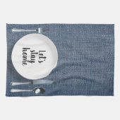 Linge De Cuisine Couverture de table pour le dîner sur toile de jea (Horizontal)