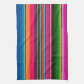 Linge De Cuisine Couverture mexicaine de fête Serape rayures bleues (Vertical)