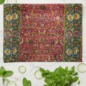 Linge De Cuisine Couverture orientale en rouge et le vert (Plié)