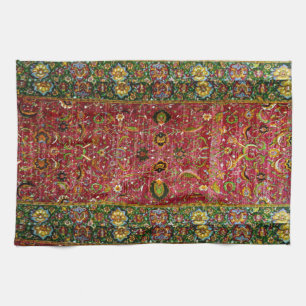 Linge De Cuisine Couverture orientale en rouge et le vert