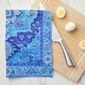 Linge De Cuisine COUVERTURE PERSANE - bleu (Quart Plié)