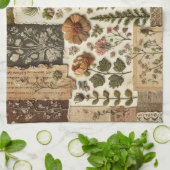 Linge De Cuisine Couvre-lit Patchwork Rose Fleur Verte Rustique (Plié)