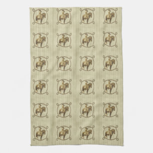 Linge De Cuisine Cow-girl vintage