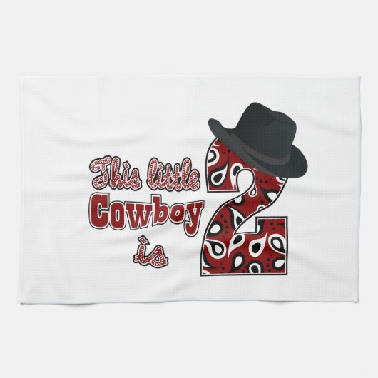 Linge De Cuisine Cowboy 2e anniversaire (Horizontal)