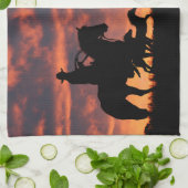 Linge De Cuisine Cowboy Country Western Wild Hors (Plié)