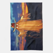 Linge De Cuisine Cowboy Ghost au coucher du soleil (Vertical)
