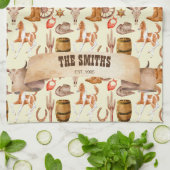 Linge De Cuisine Cowboy occidental cowgirl rodéo cheval thème (Plié)