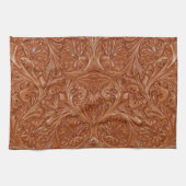 Linge De Cuisine cowboy western country motif à outils cuir (Horizontal)