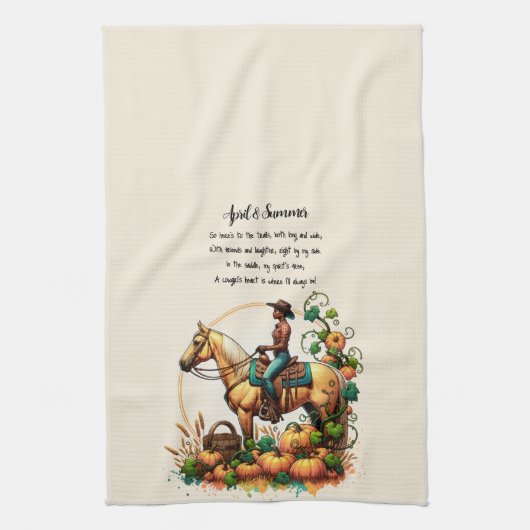 Linge De Cuisine Cowgirl Automne (Vertical)