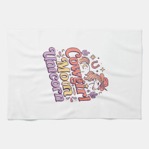 Linge De Cuisine Cowgirl Licorne Lune Licorne Marchandises Fantaisi