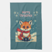 Linge De Cuisine Cozy Christmas Fox Kitchen Towels (Vertical)
