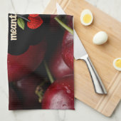 Linge De Cuisine Cozy knitted-style typography and adorable cherry  (Quart Plié)