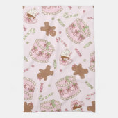 Linge De Cuisine Cozy Pink Pastel Cake & Bow Christmas Apron (Vertical)