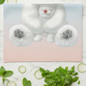 Linge De Cuisine Cozy Plush Moment: Smiling Bichon Hugging Mini Pup (Plié)