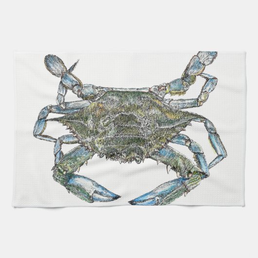 Linge De Cuisine Crabe bleu (Horizontal)