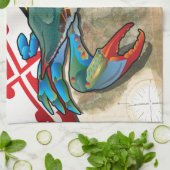 Linge De Cuisine Crabe bleu du Maryland (Plié)