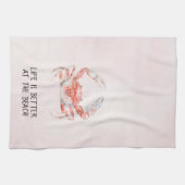 Linge De Cuisine Crabe de l'océan Rouge Blush (Horizontal)