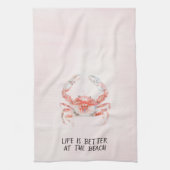 Linge De Cuisine Crabe de l'océan Rouge Blush (Vertical)