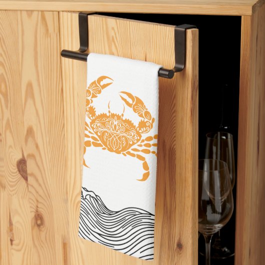 Linge De Cuisine Crabe mandala (Pliage en tiers)
