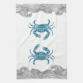 Linge De Cuisine Crabe Mandala sarcelle (Vertical)