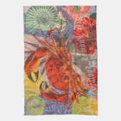 Linge De Cuisine Crabe Plage Nautique Art de la mer (Vertical)