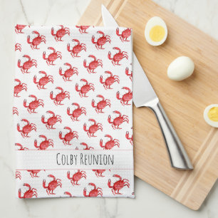 Linge De Cuisine Crabe rouge Artisan Nom de réunion Colorful Fun