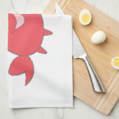 Linge De Cuisine Crabe rouge heureux mignon (Quart Plié)