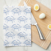 Linge De Cuisine Crabes bleus et blancs de Preppy (Quart Plié)