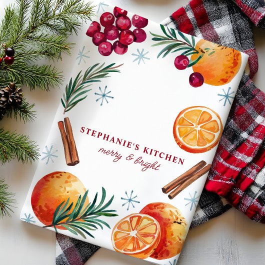 Linge De Cuisine Cranberry Orange Cinnamon Custom Christmas