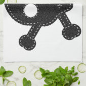 Linge De Cuisine Crâne à flancs noirs (Plié)