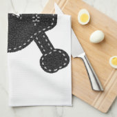 Linge De Cuisine Crâne à flancs noirs (Quart Plié)