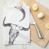 Linge De Cuisine Crâne animal (Quart Plié)