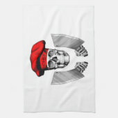 Linge De Cuisine Crâne chef avec couteaux boucher (Vertical)