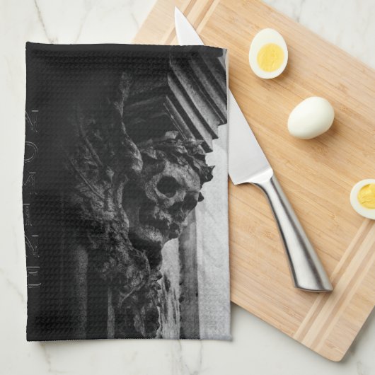 Linge De Cuisine Crâne des ailes de pierre (Quart Plié)