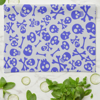 Linge De Cuisine Crâne et os croisés Halloween Motif sans couture