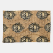 Linge De Cuisine Crâne gothique victorien (Horizontal)