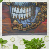 Linge De Cuisine Crâne gris bleu (Plié)