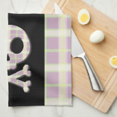 Linge De Cuisine Crâne mauve de plaid (Quart Plié)