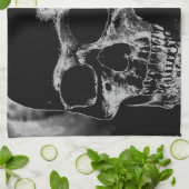 Linge De Cuisine Crâne noir et blanc (Plié)