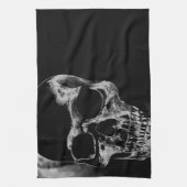 Linge De Cuisine Crâne noir et blanc (Vertical)