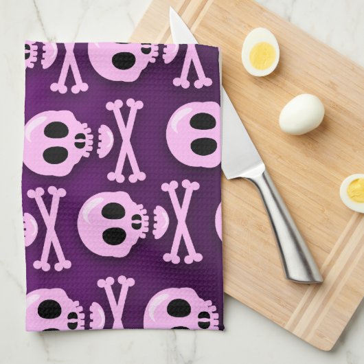 Linge De Cuisine Crâne pourpre Sassy (Quart Plié)