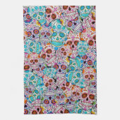 Linge De Cuisine Crânes à fleurs (Vertical)