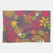 Linge De Cuisine Crânes et fleurs (Horizontal)