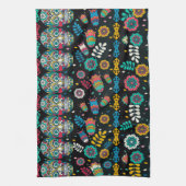 Linge De Cuisine Crânes tribaux des Boho : motif coloré. (Vertical)