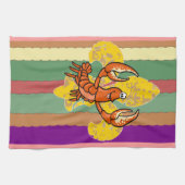 Linge De Cuisine Crawfish Fleur De Lis (Horizontal)