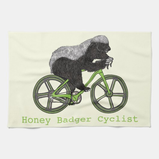 Linge De Cuisine Crazy Honey Badger vélo équitation (Horizontal)