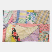 Linge De Cuisine Crazy Patchwork Quilt Avec Zigzag Stitch (Horizontal)