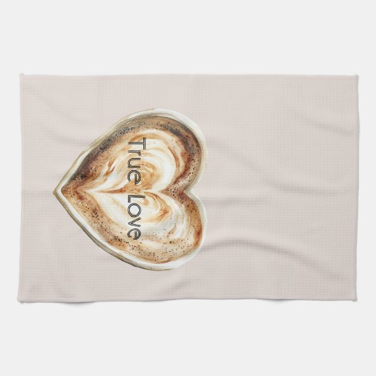 Linge De Cuisine Cream Coffee Heart  (Horizontal)