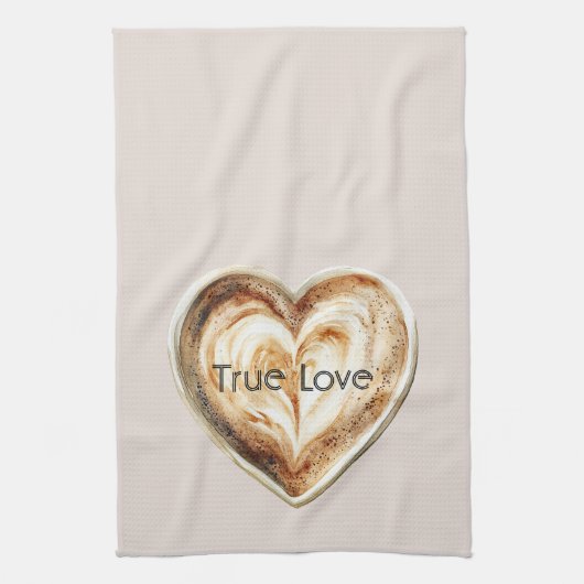 Linge De Cuisine Cream Coffee Heart  (Vertical)